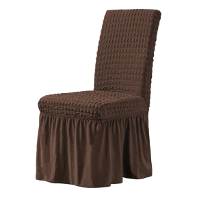 Husa scaune cu Volanase  - maro inchis