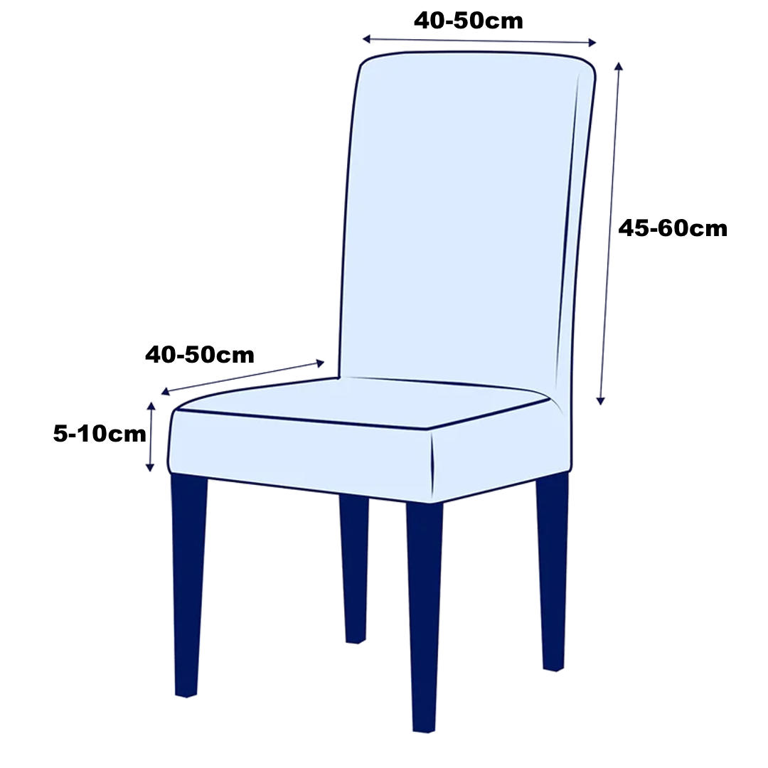 Set 6 huse Universale creponate pentru scaun - Gri Deschis